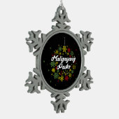 Philippinen Weihnachten Maligayang Pasko Snowflake Schneeflocken Zinn-Ornament (Links)