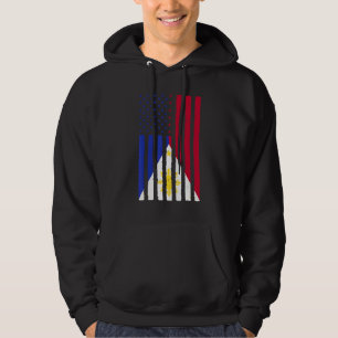Philippinen Wurzeln USA Flagge Erbe Halb Filipino  Hoodie