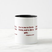 Philippiner 1:21 KJV Bibelschrift Zweitklone-Tasse Tasse (Zentrum)