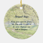 Philippiner 3:13-14 Presse gegen die hohe Berufung Keramikornament (Hinten)