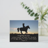 Philippiner 3:13-14 Vergessen Sie die Vergangenhei Postkarte (Stehend Vorderseite)