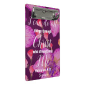 Philippiner 4:13 Bibelverse Christlicher Plan für Mini Klemmbrett (Schrägansicht)