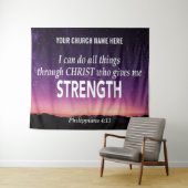 Philippiner 4:13 ICH KANN ALLES MACHEN Kirche Wandteppich (Beispiel (Horizontal))