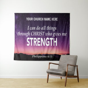 Philippiner 4:13 ICH KANN ALLES MACHEN Kirche Wandteppich