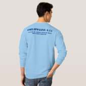 Philippiner 4:13-Lang-Ärmel-T - Shirt (Schwarz voll)