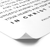 Philippiner 4:6-7 Sei um nichts besorgt Poster (Ecke)