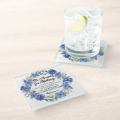 Philippiner 4:6 Fürchten Sie auf nichts Blaues Glasuntersetzer (Schrägansicht)