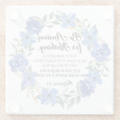 Philippiner 4:6 Fürchten Sie auf nichts Blaues Glasuntersetzer (Rückseite)