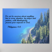 Philippiner 4:6 Sei um nichts besorgt Poster (Vorne)