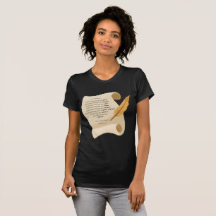 Philippiner 4:8 KJV Bibel Quote Scroll Women's T-Shirt
