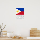 Philippines 2026 Calendar, Large, Philippine Flag Poster (Küche)