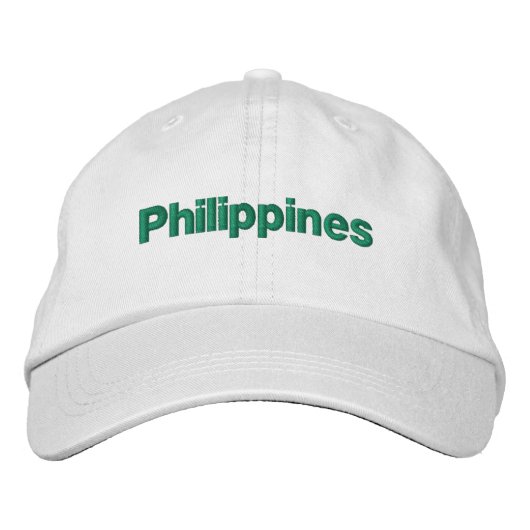 Philippines Baseball Hat Bestickte Baseballkappe (Vorderseite)