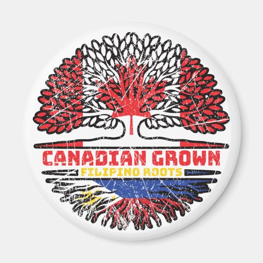 Philippines Filipino Kanada Tree Roots Fl Magnet (Vorne)