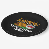 Philippines Filipino Lumpia Food Zitat Pappteller (Schrägansicht)