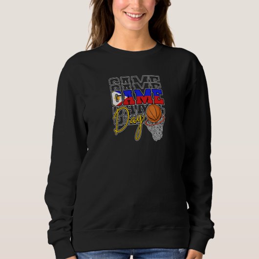 Philippines Filipino Sport Basketball Basket Ball  Sweatshirt (Vorderseite)