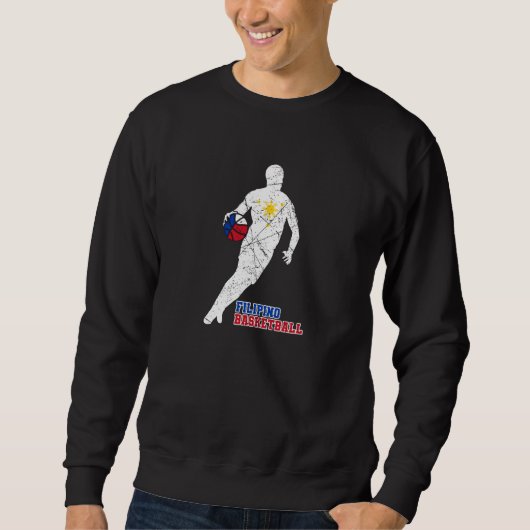 Philippines Filipino Sport Basketball Basket Ball  Sweatshirt (Vorderseite)