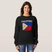 Philippines Flag Football Vintage Soccer Team Prid Sweatshirt (Vorne ganz)