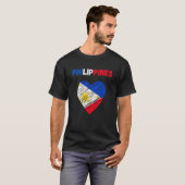 Philippines Flag Holiday Philippines Heart Filipin T-Shirt (Vorne ganz)