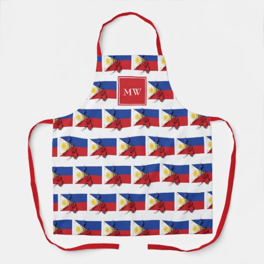PHILIPPINES FLAG | Monogramm | Philippino Schürze (Vorderseite)