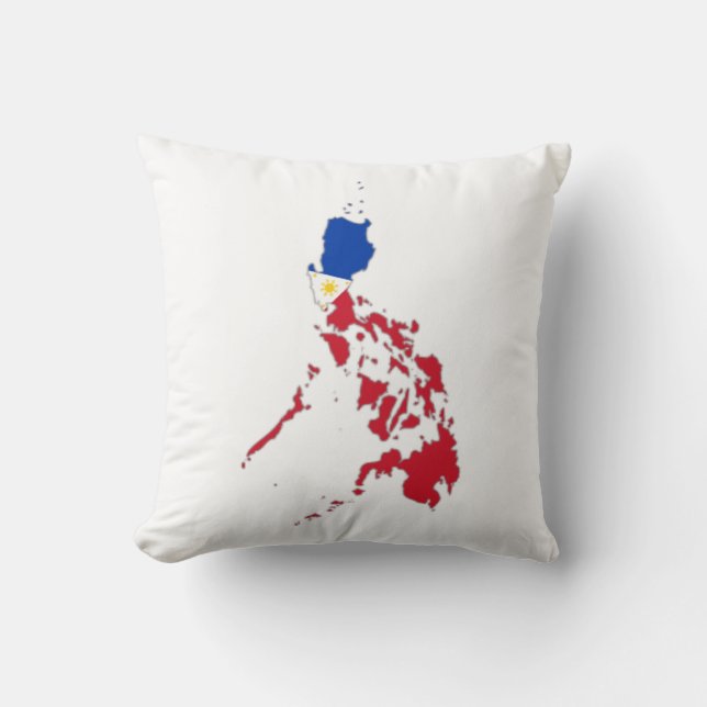 Philippines flag on the map kissen (Vorderseite)