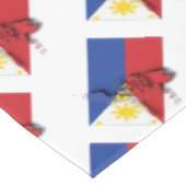 PHILIPPINES Flag Stilvoll Patriotic Geometric Tischdecke (Schrägansicht)