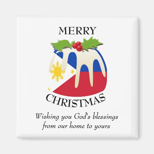 PHILIPPINES FLAG Weihnachtszeit Magnet (Vorne)
