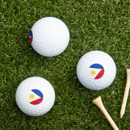 Philippines Golf Balls, Philippinische Flaggenpatr Golfball (Insitu Gras)