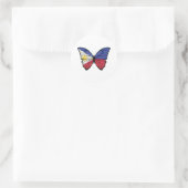 Philippines Hypolimnas Butterfly Runder Aufkleber (Tasche)