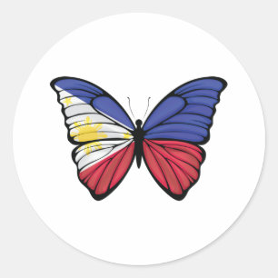 Philippines Hypolimnas Butterfly Runder Aufkleber