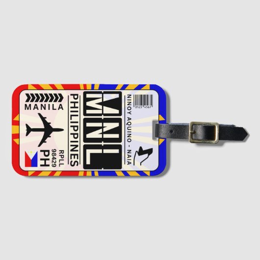 Philippines Manila Luggage Tag Gepäckanhänger (Vorderseite (Horizontal))