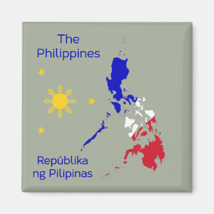 Philippines Map Illustration Magnet