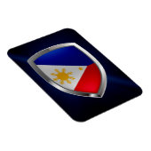 Philippines Metallisches Emblem Magnet (Rechte Seite)