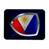 Philippines Metallisches Emblem Magnet (Horizontal)