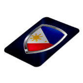 Philippines Metallisches Emblem Magnet (Linke Seite)