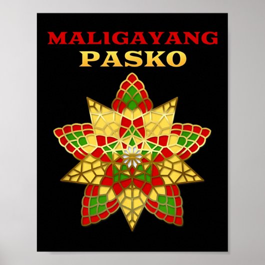 Philippines Pilipinas Filipino Weihnachtsparol Xma Poster (Vorne)