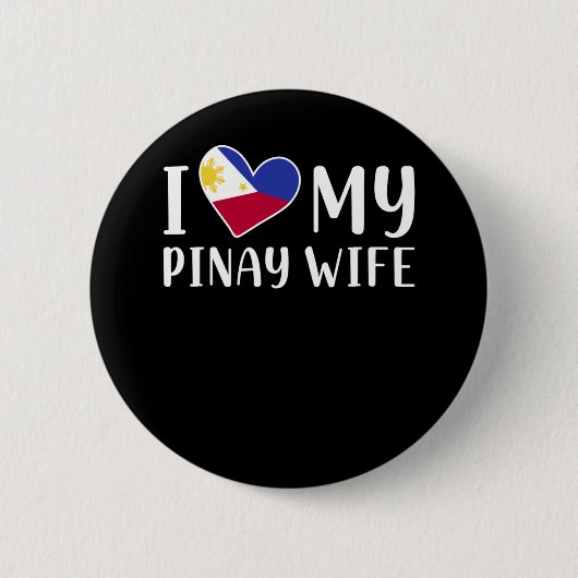 Philippines Pinay Liebe Ehefrau Pinoy Husband Button (Vorderseite)