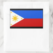 Philippines Rechteckiger Aufkleber (Tasche)