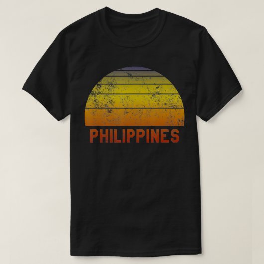 Philippines Retro Vintager 70er Throwback Surf T-Shirt (Design vorne)