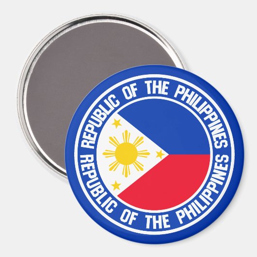 Philippines Round Emblem Magnet (Vorderseite/Rückseite)
