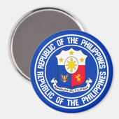 Philippines Round Emblem Magnet (Vorderseite/Rückseite)