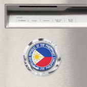 Philippines Round Emblem Magnet (In Situ (Geschirrspüler))