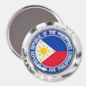 Philippines Round Emblem Magnet (Vorderseite/Rückseite)