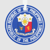 Philippines Round Emblem Ornament (Rückseite)