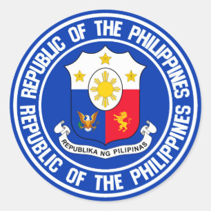 Philippines Round Emblem Runder Aufkleber