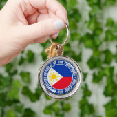 Philippines Round Emblem Schlüsselanhänger (Hand)