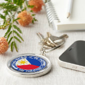 Philippines Round Emblem Schlüsselanhänger (Seite)