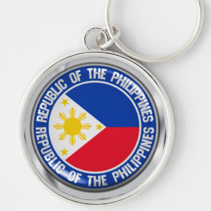 Philippines Round Emblem Schlüsselanhänger