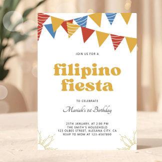 Philippines Sun Filipino Fiesta Einladung Boho