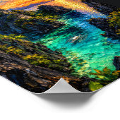 Philippines: Tropical Sunset Palawan Coast Art Sou Poster (Ecke)