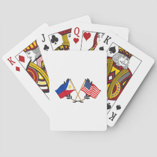 Philippinisch-amerikanische Flagge Filipino-Erbe V Spielkarten